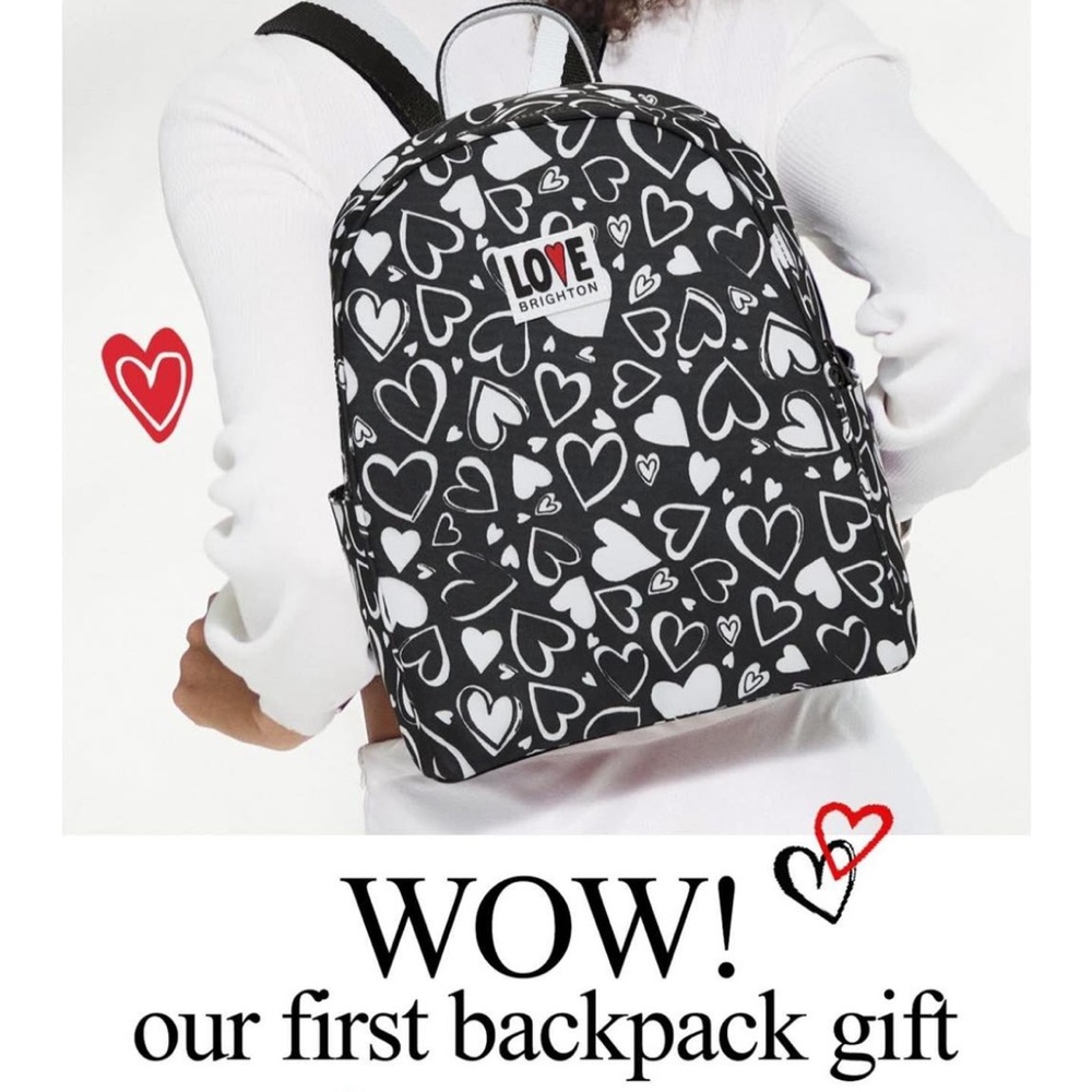 Love Brighton Heart Pattern Backpack